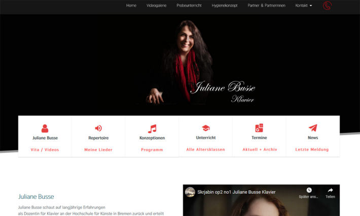 Klavierunterricht in Lilienthal, Juliane Busse - Webseite erstellt von der agentur28 in Lilienthal bei Bremen
