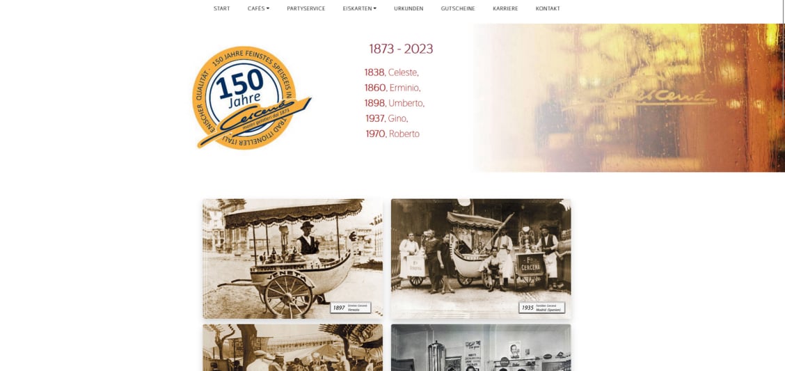 Mit Klick auf das Bild wird die Homepage vom Eiscafe Cercena in Bremen geöffnet