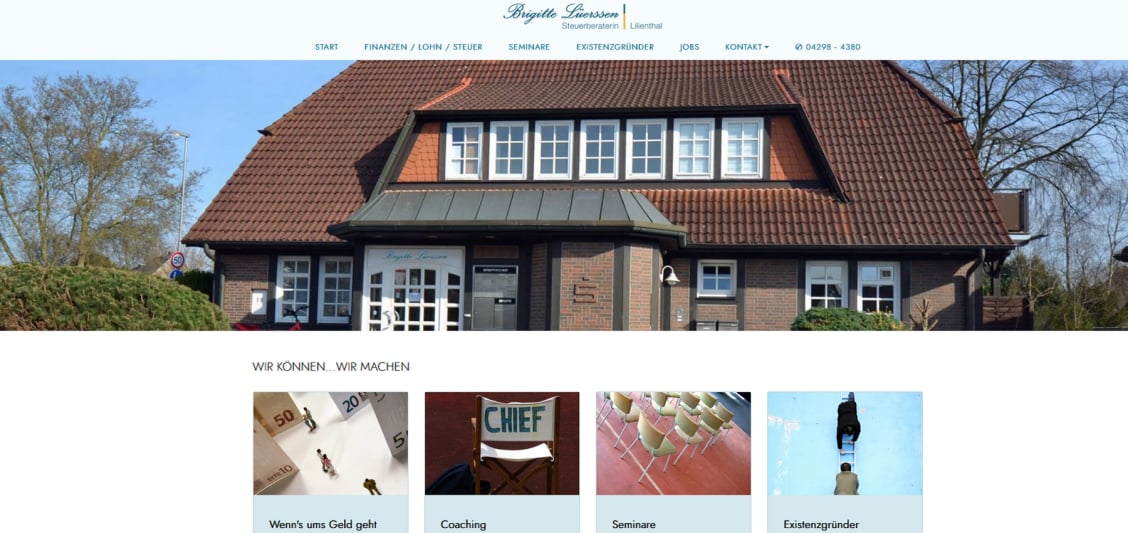 Mit Klick auf das Bild wird die Homepage vom Steuerbüro Brigitte Luerssen in Lilienthalgeöffnet