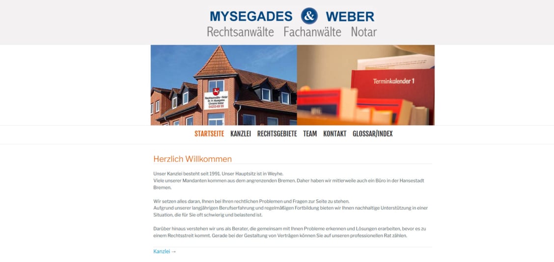 Mit Klick auf das Bild wird die Homepage der Rechtsanwälte Mysegades und Weber in Weyhe geöffnet